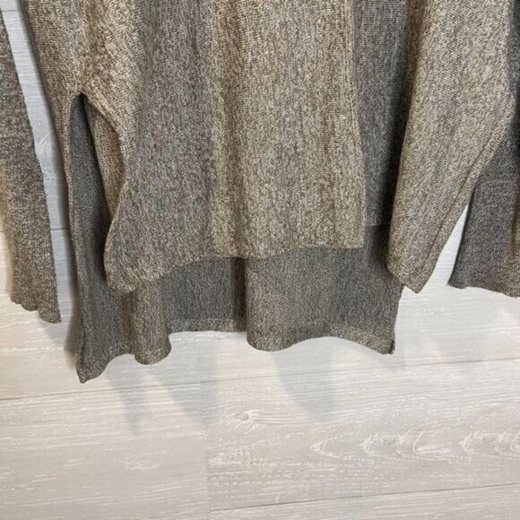 Poof! Women's Crewneck Sweatshirt Hi-Low Tunic Pullover Sweater Marled - Picture 7 of 7